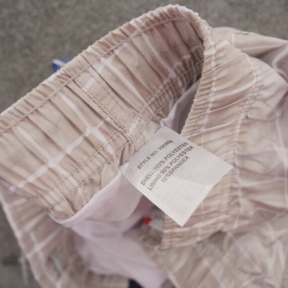 Vintage Summer Board Shorts Mens Large Blue Swim Surf Drawstring Print New - Picture 7 of 14